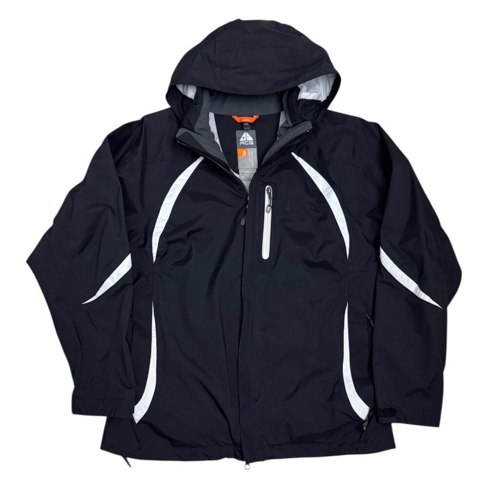 NIKE ACG FitStorm Black Waterproof Windbreaker Jacket Womens Medium